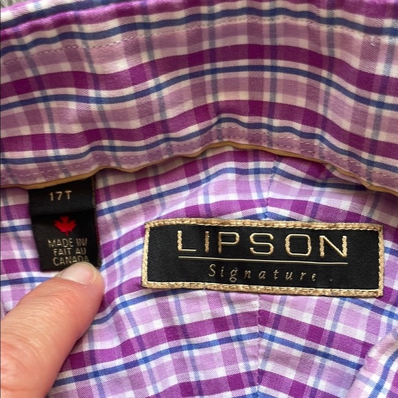 Purple Checkered Men's Shirt - Picture 7 of 12
